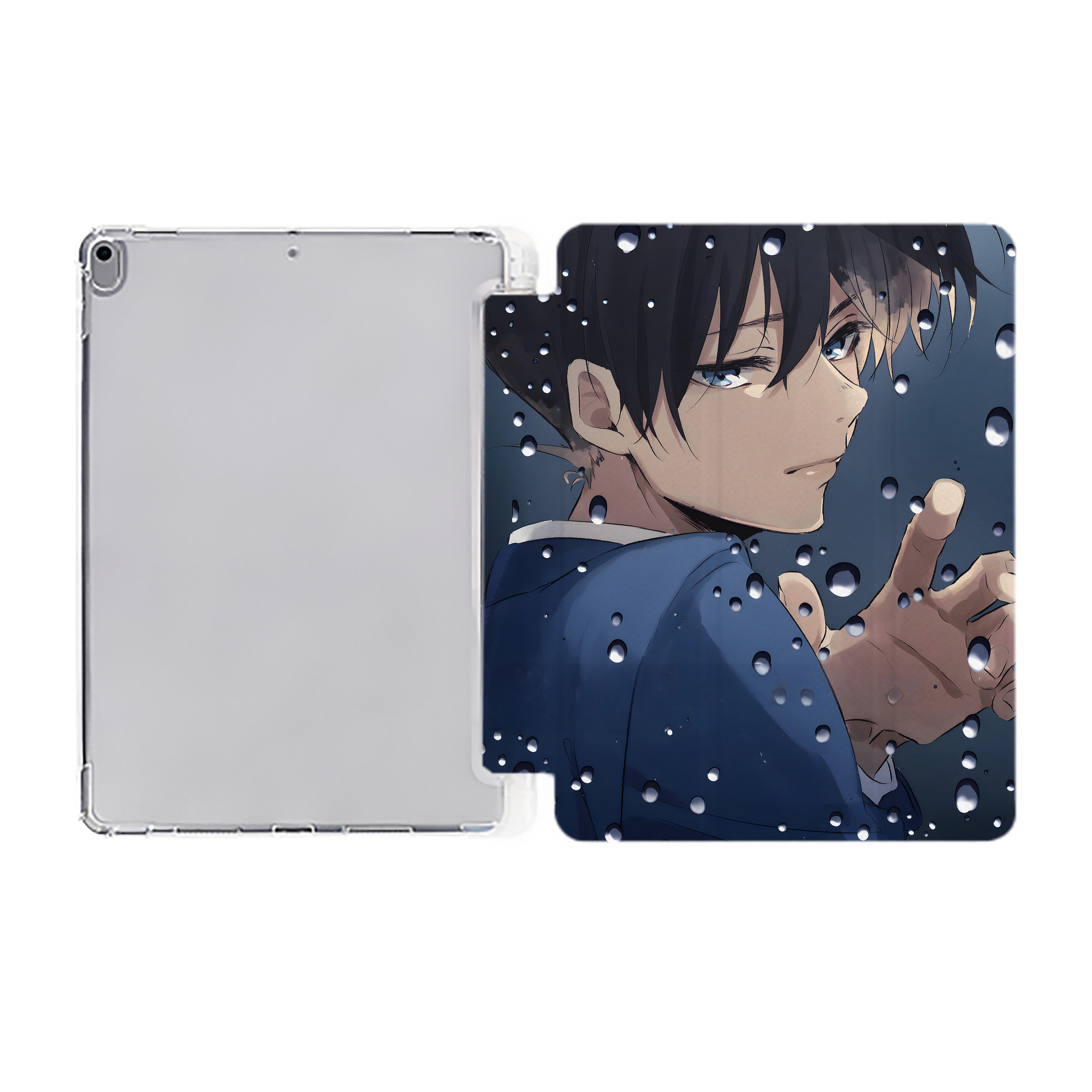 （画像用） 名探偵コナン Detective Conan IPad ケース ペン収納付き 三つ折りスタンド PUレザー×シリコン 対応機種9.5/10.5/10.9インチ